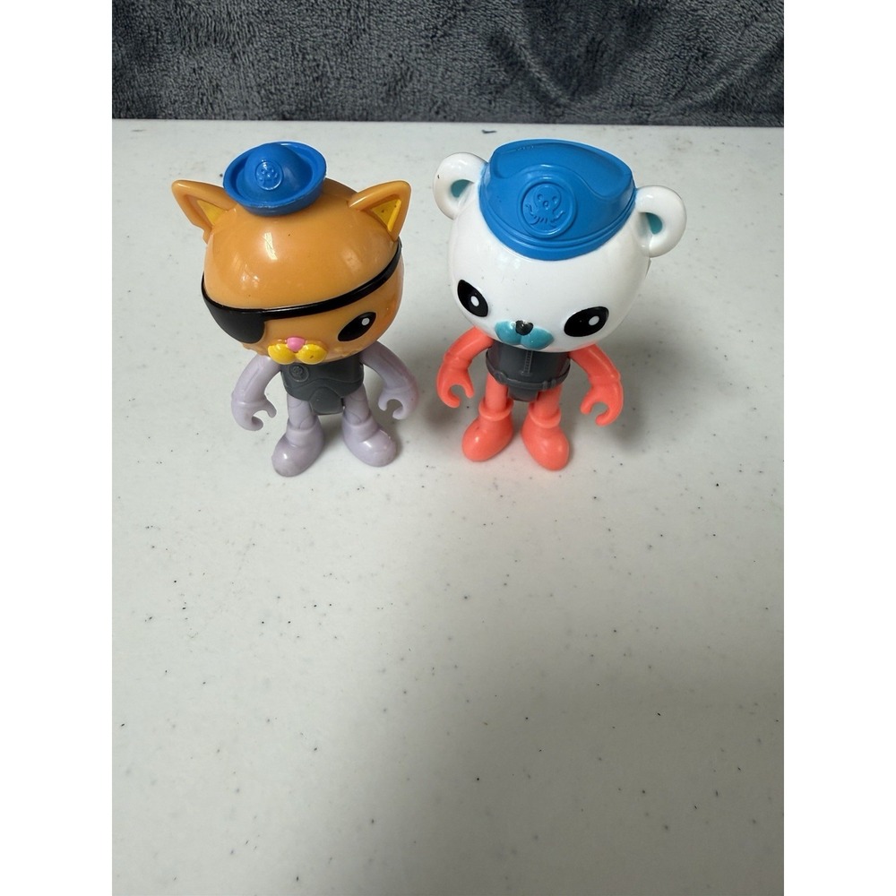 Fisher-Price Octonauts Figure Lot Captain Barnacles &‎ Kwazii Cat 3" Vintage